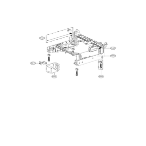 Base Assembly Diagram and Parts List for (00) LG Dishwasher