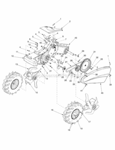 Drive_And_Tires Diagram and Parts List for 2006 MTD Tiller