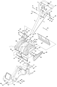 Handle_And_Tine_Shield Diagram and Parts List for  MTD Tiller
