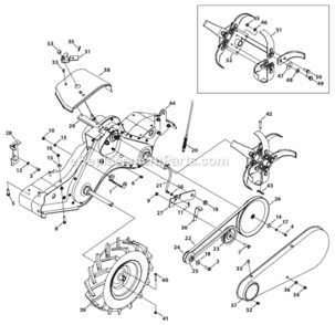 Drive_System Diagram and Parts List for  MTD Tiller