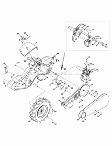 Tine_And_Drive Diagram and Parts List for  MTD Tiller