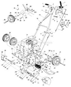 Page A Diagram and Parts List for 1991 MTD Edger