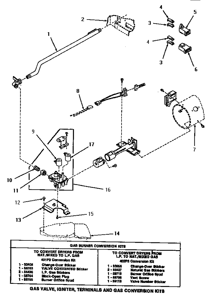 Part Location Diagram of Y56426 Whirlpool L.P. GAS STICKERS