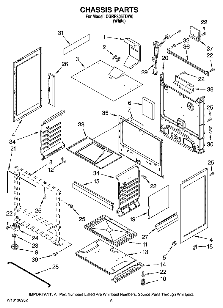 Part Location Diagram of W10364807 Whirlpool INSULATION