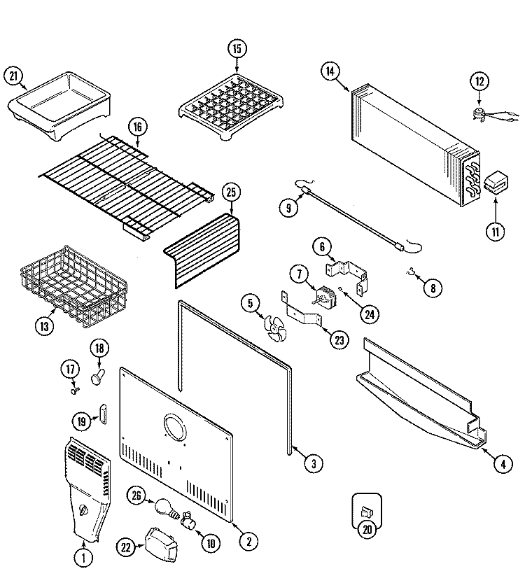 Part Location Diagram of 61002586 Whirlpool DISCONTINUED