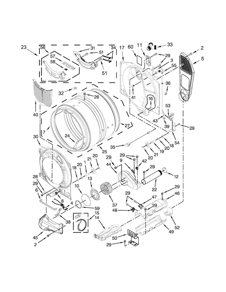 Part Location Diagram of W10726027 Whirlpool SPRING