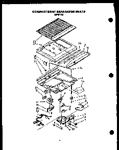 Compartment Separator Parts Diagram and Parts List for MN11 Caloric Refrigerator