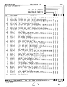 Doors Page 2 Diagram and Parts List for  Admiral Refrigerator