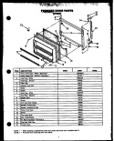 FZ DOOR PARTS Diagram and Parts List for  Caloric Refrigerator
