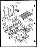 SHELF PARTS Diagram and Parts List for  Caloric Refrigerator