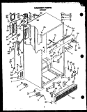 CABINET PARTS Diagram and Parts List for  Caloric Refrigerator