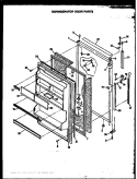 REF DOOR PARTS Diagram and Parts List for  Caloric Refrigerator
