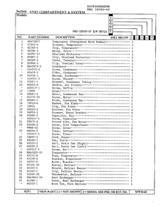 Unit Compartment And System Page 2 Diagram and Parts List for  Admiral Refrigerator