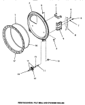 REAR BLKHD, FELT SEAL & CYLINDER ROLLER Diagram and Parts List for  Speed Queen Dryer