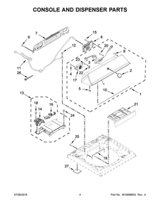 Part Location Diagram of W10919352 Whirlpool Dispenser Drawer