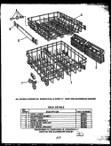 RACK DETAILS Diagram and Parts List for DUS20201L Caloric Dishwasher