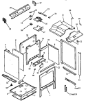 OVEN CABINET ASSY Diagram and Parts List for P1132621N L Caloric Range