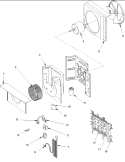 Fan and Control Assy Diagram and Parts List for P1225005R Amana Air Conditioner