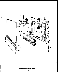Section 6 Diagram and Parts List for  Caloric Dishwasher