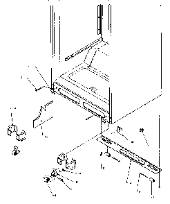 Cabinet Bottom Diagram and Parts List for P1184607WW Caloric Refrigerator