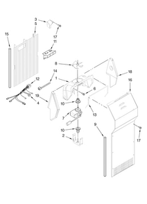 Air Flow Parts Diagram and Parts List for  Amana Refrigerator