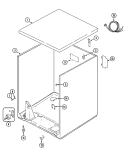 CABINET Diagram and Parts List for  Crosley Dryer