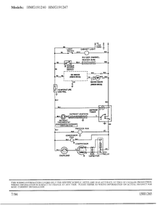 Wiring Diagram Diagram and Parts List for  Admiral Refrigerator