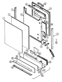 DOOR Diagram and Parts List for  Magic Chef Dishwasher