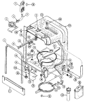 TUB (DU5J / DU5J - CAN) Diagram and Parts List for  Magic Chef Dishwasher