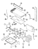 UNIT COMPARTMENT & SYSTEM Diagram and Parts List for  Magic Chef Refrigerator