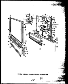 Section 11 Diagram and Parts List for  Caloric Dishwasher
