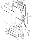 DOOR Diagram and Parts List for  Magic Chef Dishwasher