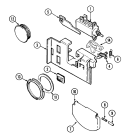 SOAP DISPENSER Diagram and Parts List for  Magic Chef Dishwasher