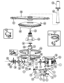 PUMP & MOTOR Diagram and Parts List for  Magic Chef Dishwasher
