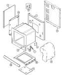 BODY Diagram and Parts List for  Magic Chef Wall Oven
