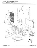 UNIT COMPARTMENT & SYSTEM Diagram and Parts List for BN92A Admiral Refrigerator