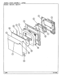 DOOR ASSEMBLY - UPPER Diagram and Parts List for  Magic Chef Wall Oven