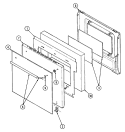 DOOR ASSEMBLY - LOWER (SERIES 01) Diagram and Parts List for  Magic Chef Wall Oven