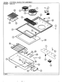 CONTROL PANEL / TOP ASSY. Diagram and Parts List for  Admiral Cooktop