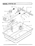BURNER BOX ASSY. (1171xH - 30) Diagram and Parts List for  Admiral Cooktop