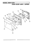 DOOR (UPPER) Diagram and Parts List for  Admiral Wall Oven