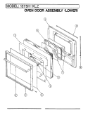 DOOR (LOWER) Diagram and Parts List for  Admiral Wall Oven
