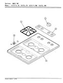 TOP ASSEMBLY Diagram and Parts List for  Admiral Cooktop