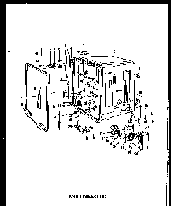 Section 10 Diagram and Parts List for  Caloric Dishwasher