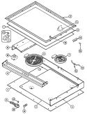 MAIN TOP ASSEMBLY Diagram and Parts List for  Admiral Cooktop