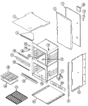 OVEN / BODY Diagram and Parts List for  Magic Chef Wall Oven