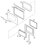 DOOR Diagram and Parts List for  Jenn-Air Wall Oven
