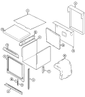 BODY Diagram and Parts List for  Jenn-Air Wall Oven