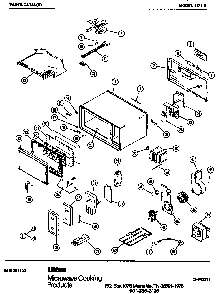 Microwave Parts Diagram and Parts List for  Amana Microwave