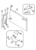 FREEZER OUTER DOOR Diagram and Parts List for  Magic Chef Refrigerator